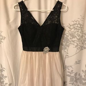 Lace and white homecoming dress